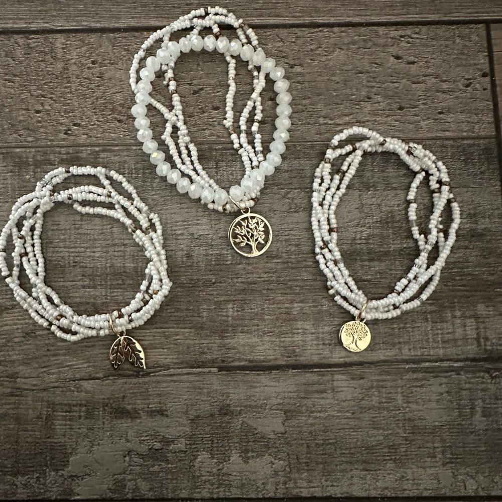NEW - set of 3 boho braclets with 13 strands